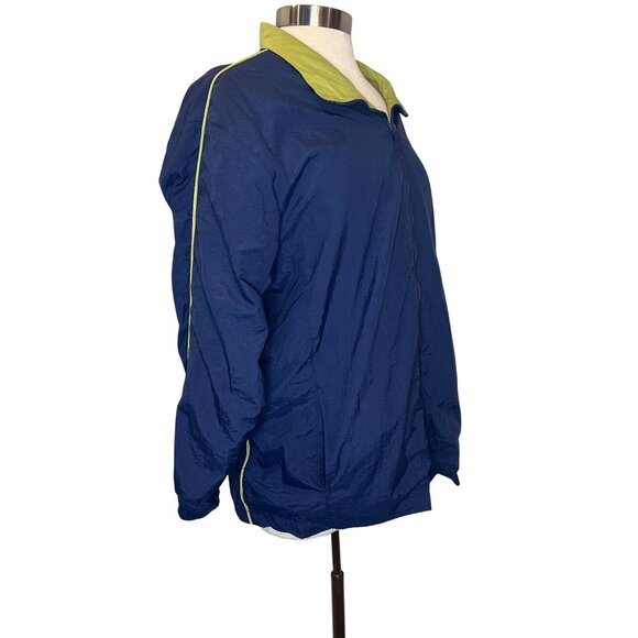 S.L. Sport Womens Reversible Blue & Green Windbreaker Jacket Size 18/20 - Picture 5 of 7